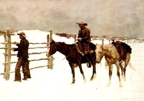 Frederick Remington The Fall of the Cowboy china oil painting image